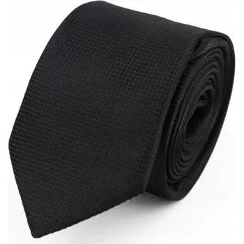 Kravata Pánská kravata ČERNÁ úzká, stylová, elegantní, klasická, nadčasová