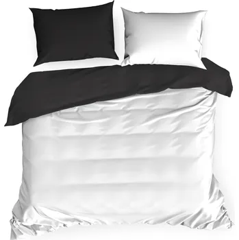 Povlečení SADA POVLEČENÍ NOVA3 180 x 200 cm, bílé saténové POVLEČENÍ