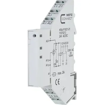 Relé Spojovací modul 24, 24 V/AC, V/DC (max) 2 přepínací kontakty Metz Connect 11070213 1 ks