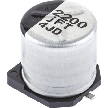 Kondenzátor 2200μF ±20procent 60mΩ 6.3V dc SMD Elektrolytický řada FT SMD Panasonic