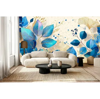 Fototapeta Fototapeta na zeď - Kouzlo safírových listů Typ: Vliesová