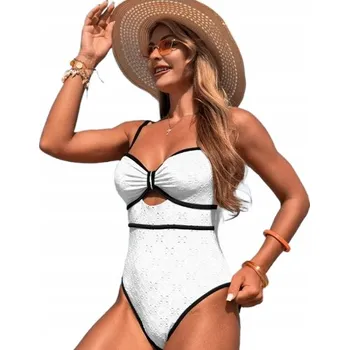 Dámské plavky MÓDNÍ JEDNODÍLNÉ PLAVKY ZEŠTÍHLUJÍCÍ SEXY DÁMSKÉ L