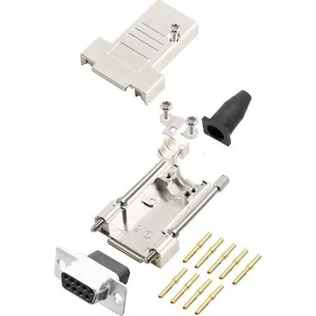 encitech DTSL09-LJSRG-T-DBCS-K 6355-0069-11 sada D-SUB zásuvková lišta 180 ° Pólů: 9 krimpované 1 ks