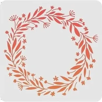 MyCreativ Plastová šablona, VĚNEC 3, 30x30cm