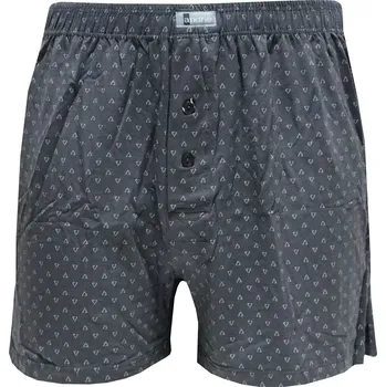 Trenýrky Pánské bambusové trenky s moderním vzorem Andrie PS 5961 grafit velikost L