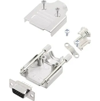 Amphenol L17MHDM09 plus L77HDE15S sada D-SUB zásuvková lišta 180 ° Pólů: 15 pájecí kalíšek 1 ks