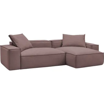 Pohovka Bobochic Paris Růžová rohová pohovka Boheme 302 cm, levá/pravá