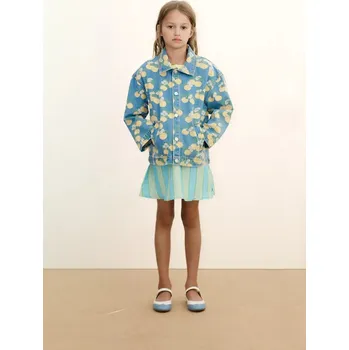 Chlapecká bunda Dětská riflová bunda Tinycottons ORANGES JACKET SS26.360 modrá 55X, vel. 98