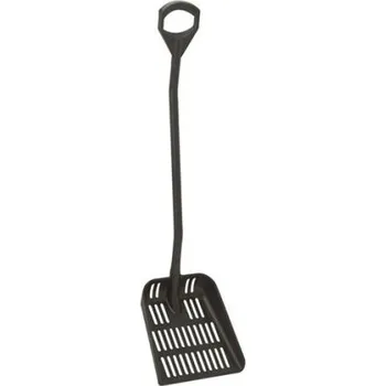 Lopata Radlice, 380 x 340 x 90 mm, Ergonomic Shovel With Drain Holes, materiál držadla: Eloxovaný hliník, polypropylen
