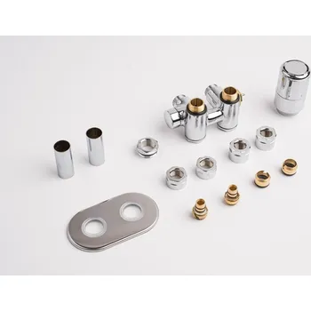 Radiátor P.m.h. Termostatický ventil kombinovaný Nura 6x7 cm chrom NUR-R-C