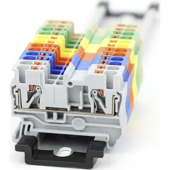 TRU COMPONENTS TC-JPT4 Grey průchodková svorka 6.2 mm rychlé připojení Pólů: 2 0.2 mm² 4 mm² šedá 1 ks