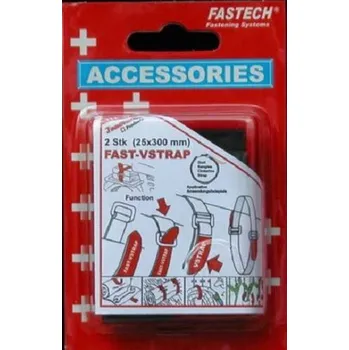 Zip FASTECH® 688-330KC pásek se suchým zipem s páskem háčková a flaušová část (d x š) 300 mm x 25 mm černá, červená 2 ks