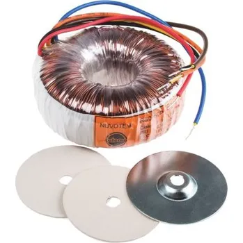 Transformátor Toroidní transformátor, počet výstupů: 2, sekundární napětí: 2 x 18V ac, 4.5kV ac, Měděný vodič, ukončovací vodič, 80