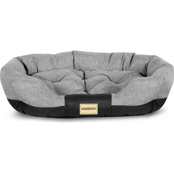 Pelíšek pro psa Oválný pelíšek pro psy značky AIO 100 x 75 cm voděodolný šedý CODUOWAL100/75C-SZ