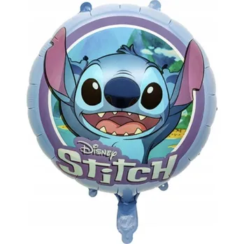 Balónek Foliový balónek Lilo & Stitch 45 cm – kulatý, narozeninový, na helium