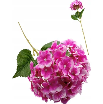 umělá květina Hortenzie růžová, jednoduchá umělá větvička pro vázu kompozic 62 cm