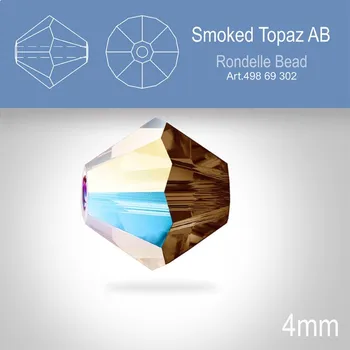 Dětské zboží PRECIOSA Bicone MC BEAD (sluníčko) velikost 4mm. Barva SMOKED TOPAZ Aurore Boreale. Balení 30ks .