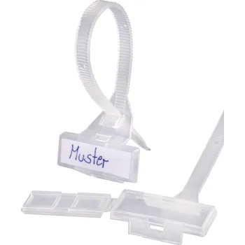 TRU COMPONENTS 1593122 TC-PMT150203 stahovací pásek se značením Druh montáže: kabelové spony Potisknutelná plocha: 30 x 9.20 mm přírodní 1 ks