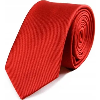Kravata Pánská kravata ČERVENÁ úzká, stylová, elegantní, klasická, nadčasová