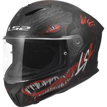 Helma na motorku LS2 FF820 RAPID III KAIJU II BLACK RED WHITE XL