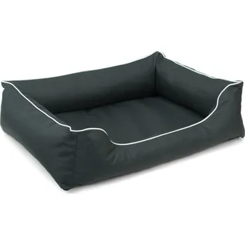 Pelíšek pro psa Mestizo Valencia Ortopedická ortopedická postel pro psy Košík na postel pro psy Potah na pohovku pro psy Voděodolná polyesterová tkanina Cordura (vnější rozměry: 65x50cm / vnitřní rozměry: 41x27cm, tmavě šedá/bílá)