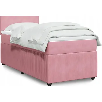 Postel Čalouněná jednolůžková postel VidaXL 90x190 cm, růžové odstíny