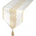 Běžec na stůl Majorka 30 x 120 krémová zlatá