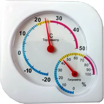 Domácí teploměr Analogový Teploměr a vlhkoměr bílý