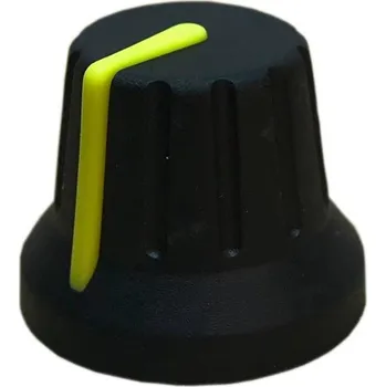 PSP 49009-Y 49009-Y otočný knoflík s ukazatelem černá, žlutá (Ø x v) 18.8 mm x 15.24 mm 1 ks