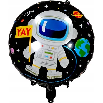 Balónek Fóliový balónek s astronautem KULATÝ VESMÍR 45 cm