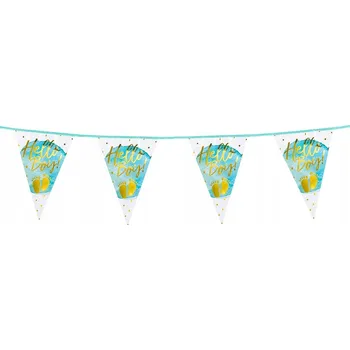 Girlanda na Baby Shower pro chlapečka Hello Boy 30 x 20 cm, délka 6 m