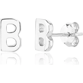 Náušnice Bealio BEALIO 13973 Stříbrné náušnice PÍSMENO B 03-13973-4074