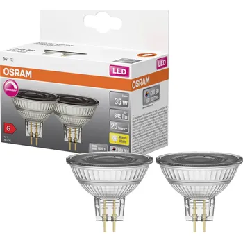 Žárovka OSRAM HOMELIGHTING 4099854103377 LED Energetická třída (EEK2021) G (A - G) GU5.3 žárovka 5 W = 35 W teplá bílá (Ø x v) 50 mm x 50 mm 2 ks