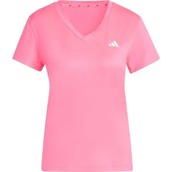 Dámské triko adidas WORKOUT MIN V NECK TEE XL Růžová, Bílá