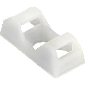 Stahovací páska HellermannTyton CTQM5-PA66-NA-C1 úchytka šroubovací 151-10920 4cestný vstup pro provlečení přírodní 1 ks