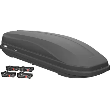 Střešní box HAKR Magic Line 370 Carbon s rychloupínáky HV2371RB