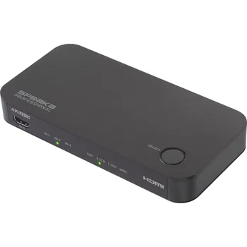 SpeaKa Professional TV, přijímač, audio extraktor SP-HDA-510 [HDMI - HDMI] 3840 x 2160 Pixel eARC, S/PDIF- plus analog výstup, integrovaný 3portový HDMI přepínač