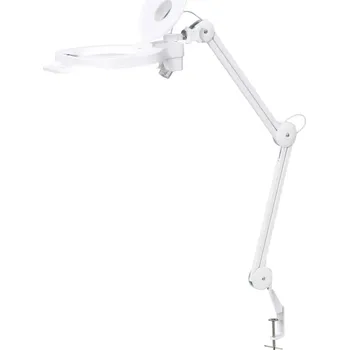 Pracovní světlo TOOLCRAFT TO-8194404 Svorková lupa s UV LED osvětlením zvětšení=1.75 x, 4.75 x 133 mm Třída energetické účinnosti 2021 F (A - G)