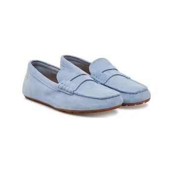 Dámské mokasíny Mokasíny Tommy Hilfiger Flag Soft Suede Driver Loafer FW0FW08558 Modrá 37