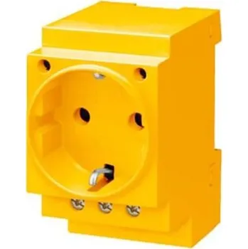 Elektrická zásuvka Zásuvka Žlutá 1cestná nespínaná 16A Venkovní Siemens