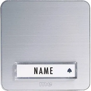 Domovní zvonek m-e modern-electronics KTA-1 A/S deska zvonku se jmenovkou 1násobné stříbrná 12 V/1 A