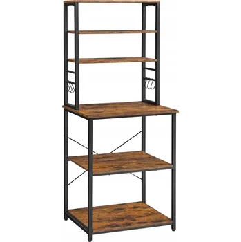 Kuchyňská skříňka Kuchyňská police, stojící, police do kuchyně na mikrovlnnou troubu 40 x 60 x 167 cm