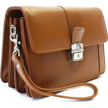 Pánská aktovka Pánská kožená etue 611-2415A-05 světle hnědá, Arwel