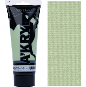 Vodová barva Akrylová Barva A'kryl Renesans 200 ml Zelená země č. 43
