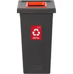 Igotrend, 720004 Koš na tříděný odpad 53 l, FIT BIN černá/červená