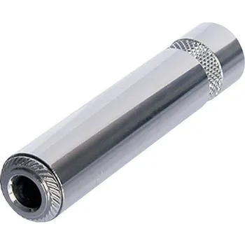 Elektrická zásuvka Rean AV NYS2202P jack konektor 6.35 mm zásuvka, rovná Pólů: 2 mono stříbrná 1 ks