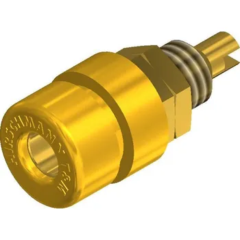Krokosvorka Hirschmann Test a Measurement BIL 30 Au zdířka pro banánek zásuvka, vestavná vertikální Ø pin: 4 mm žlutá 1 ks