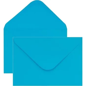 Obálka MODRÁ OBÁLKA OBÁLKY C6 10x15 cm OZDOBNÉ NA POZVÁNKY