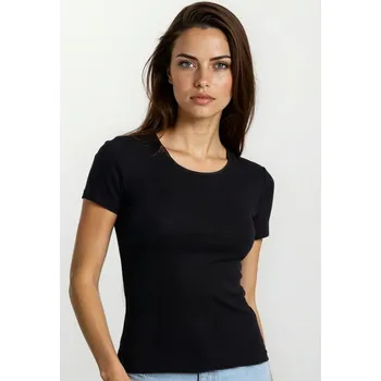 Dámská noční košile Dámské bavlněné triko Nataša černé L