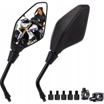 Zrcátko pro motocykl 2 KS UNIVERZÁLNÍ ZRCÁTKA PRO SKÚTR MOTOCYKL ČTYŘKOLKU ZÁVIT M8 M10